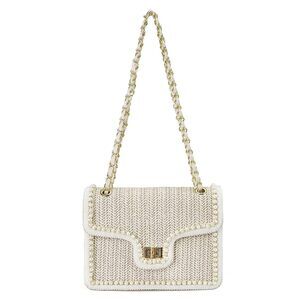 6741 Straw Crossbody Bags Summer Shoulder Satchel Purses Beach Clutch